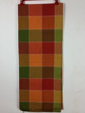 Plaid Patchwork Stitched Table Runner 70x14 Home Dining Kitchen Farmhouse